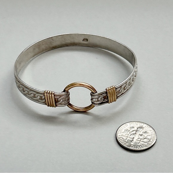 Sterling Silver Gold Wash Circle of Life Bracelet - Picture 11 of 12